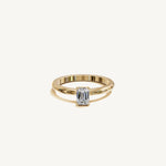 Solitaire 4-Prong Ring with 0.5ct Emerald Diamond 