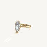 Solitaire Bezel Ring with 3ct Marquise Diamond 