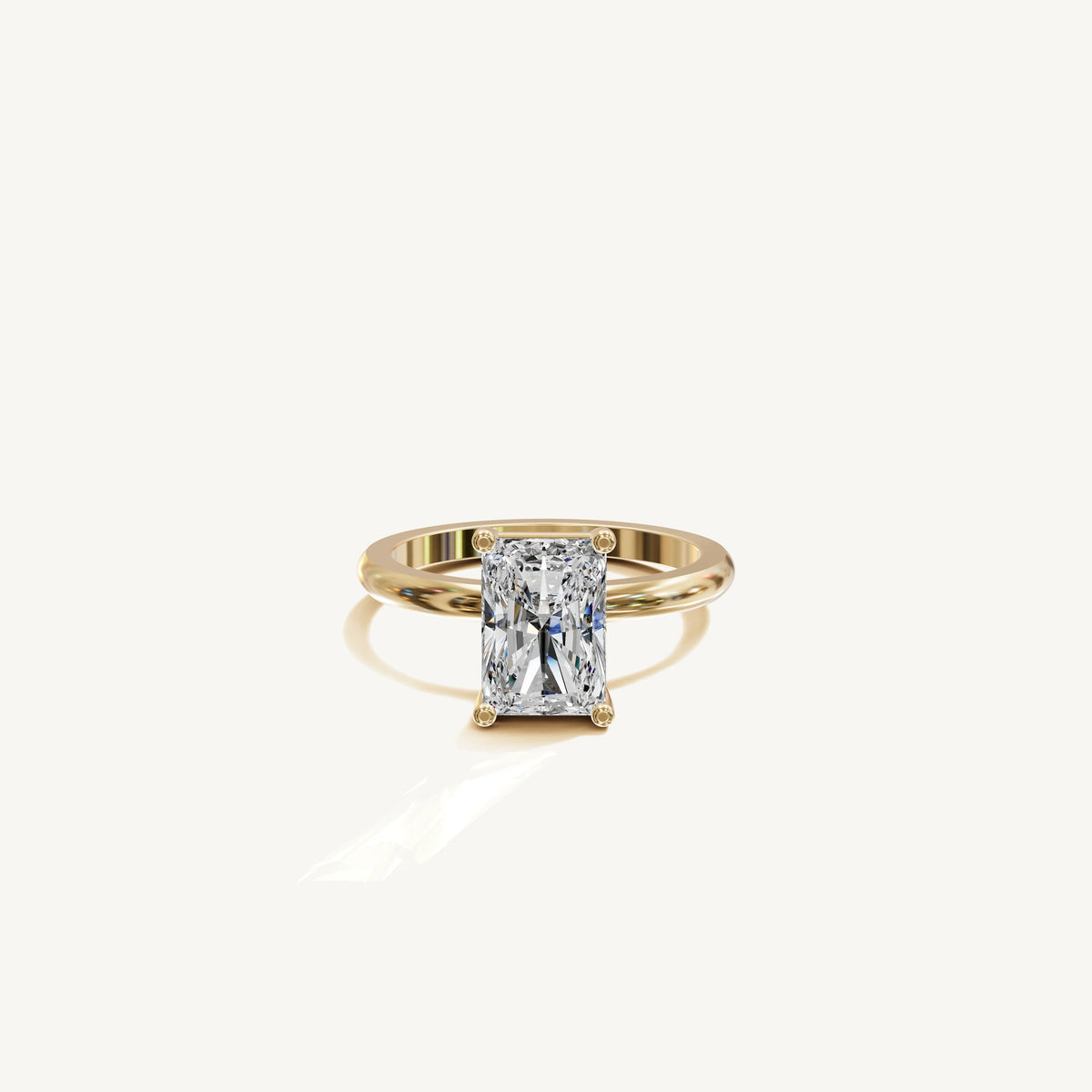 Solitaire 4-Prong Ring with 2ct Radiant Diamond 