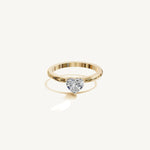 Solitaire 4-Prong Ring with 1ct Heart Diamond 
