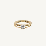 Solitaire 4-Prong Ring with 0.5ct Asscher Diamond 