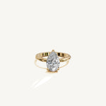 Solitaire 4-Prong Ring with 2ct Pear Diamond 