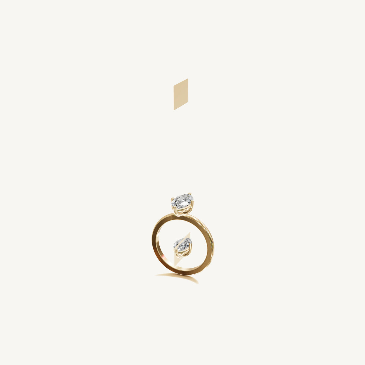 Solitaire 4-Prong Ring with 1.5ct Marquise Diamond 