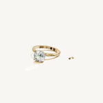 Solitaire 4-Prong Ring with 2ct Brilliant Diamond 