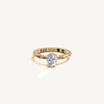 Solitaire 4-Prong Ring with 0.75ct Oval Diamond 