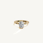 Solitaire 4-Prong Ring with 1.5ct Oval Diamond 