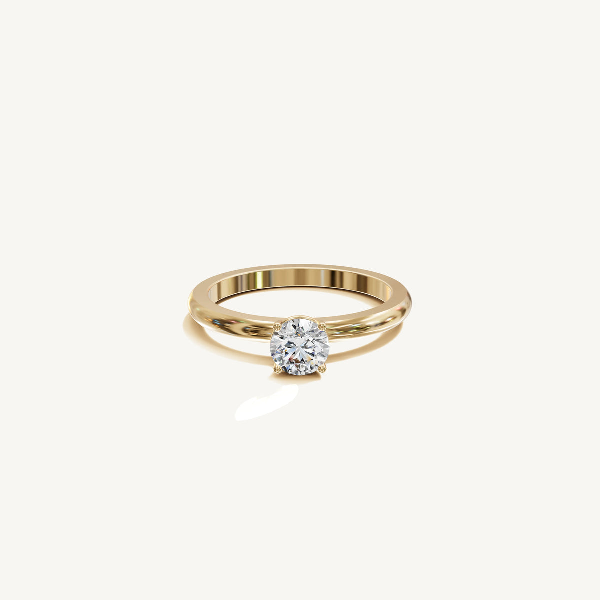 Solitaire 4-Prong Ring with 0.5ct Brilliant Diamond