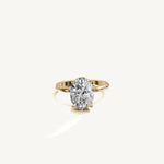 Solitaire 4-Prong Ring with 3ct Oval Diamond 