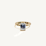 Solitaire 4-Prong Ring with 2ct Emerald Diamond 