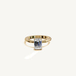 Solitaire 4-Prong Ring with 1.5ct Emerald Diamond 