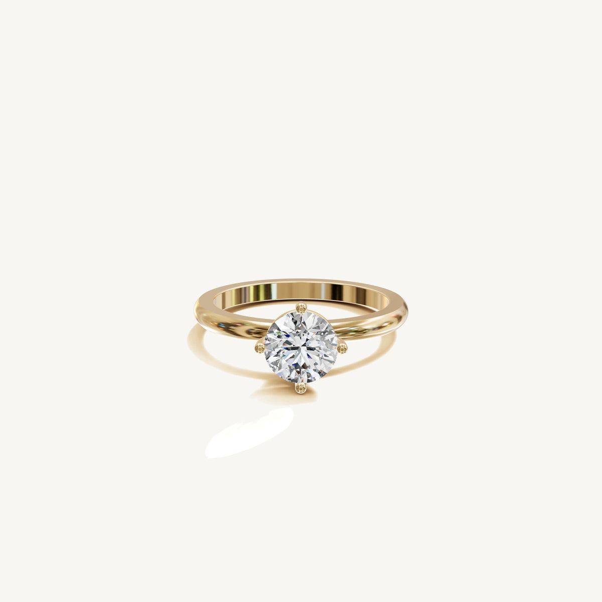 Solitaire 4-Prong Ring with 1ct Brilliant Diamond 
