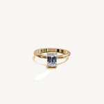 Solitaire 4-Prong Ring with 1ct Emerald Diamond 