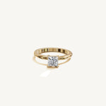 Solitaire 4-Prong Ring with 0.75ct Asscher Diamond 