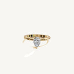 Solitaire 4-Prong Ring with 0.75ct Pear Diamond 