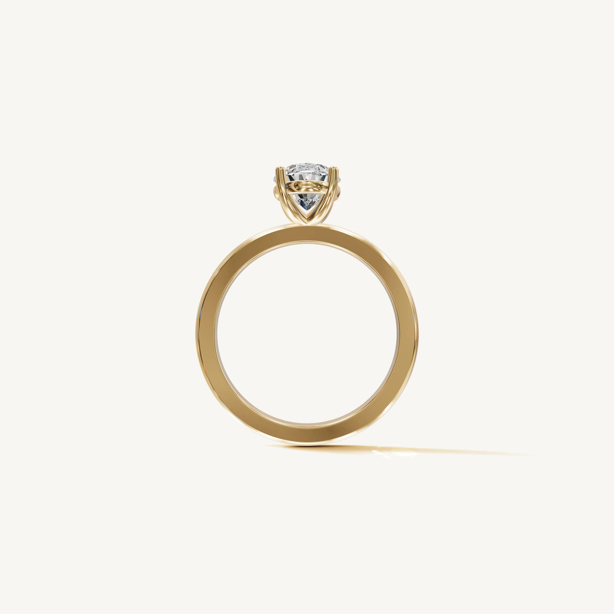 Solitaire 4-Prong Ring with 1.5ct Oval Diamond 