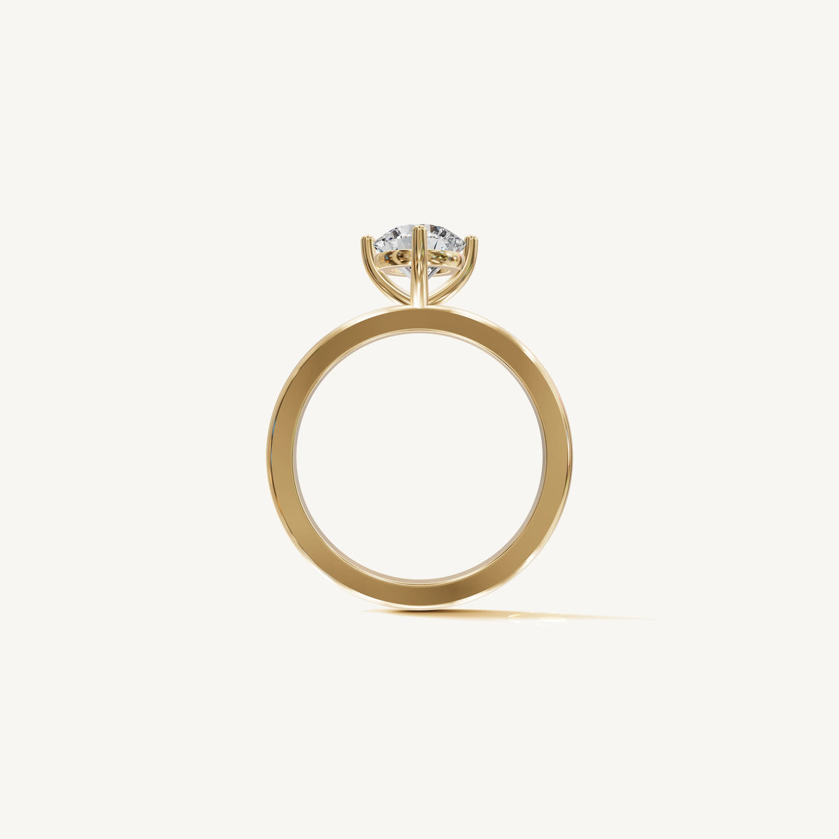 Solitaire 4-Prong Ring with 1ct Brilliant Diamond 