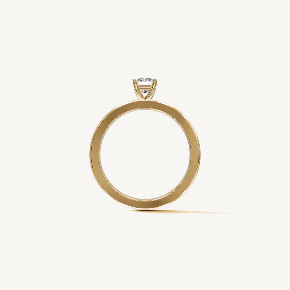 Solitaire 4-Prong Ring with 0.5ct Radiant Diamond 