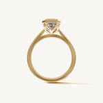 Solitaire Bezel Ring with 2ct Emerald Diamond 