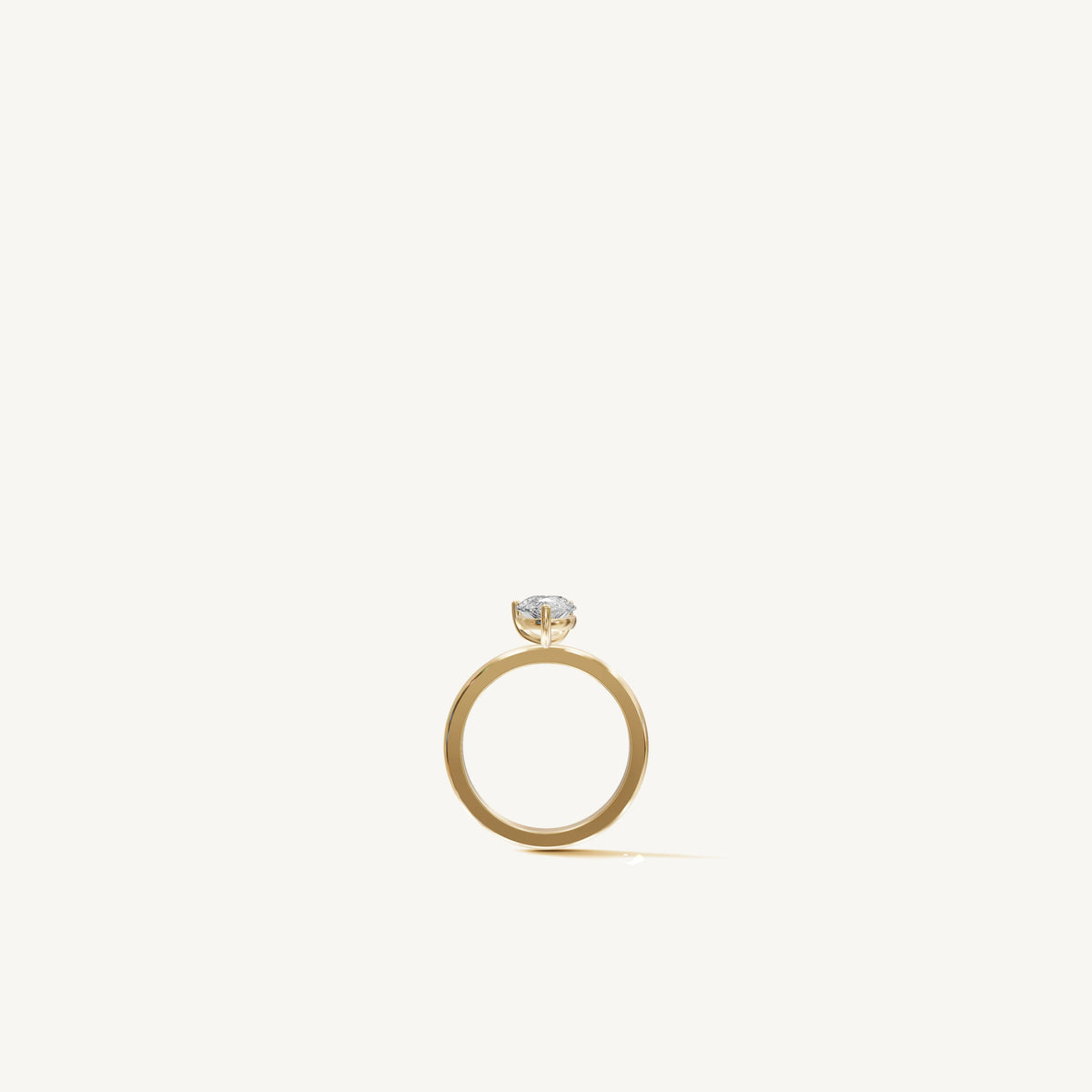 Solitaire 4-Prong Ring with 1.5ct Pear Diamond 