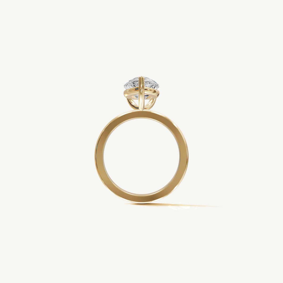 Solitaire 4-Prong Ring with 3ct Pear Diamond 