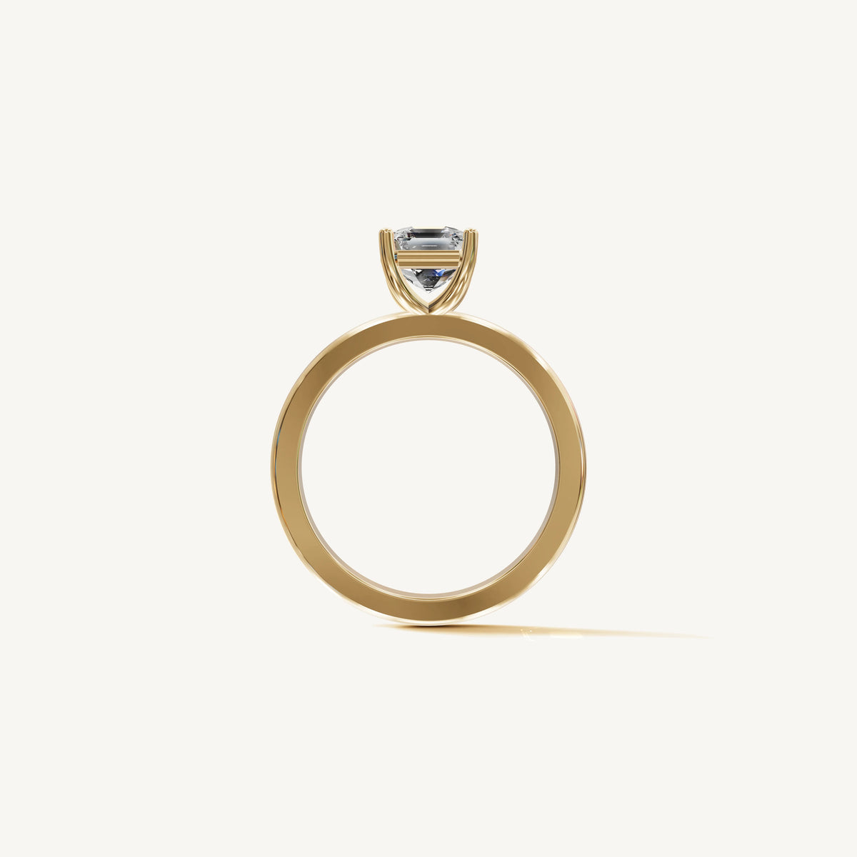 Solitaire 4-Prong Ring with 1.5ct Asscher Diamond 