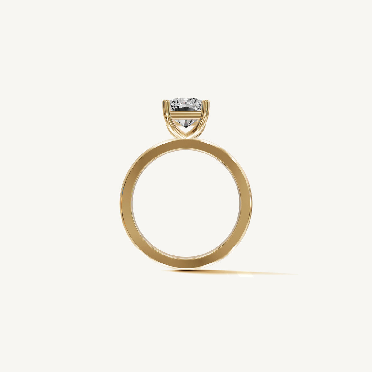 Solitaire 4-Prong Ring with 2ct Radiant Diamond 