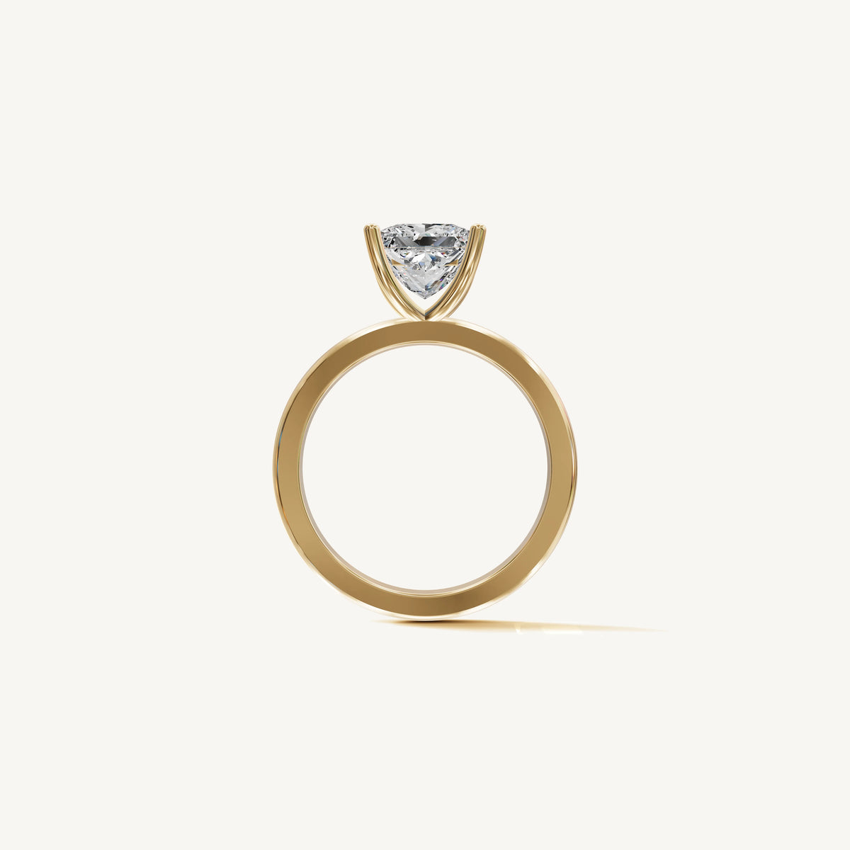 Solitaire 4-Prong Ring with 2ct Princess Diamond 