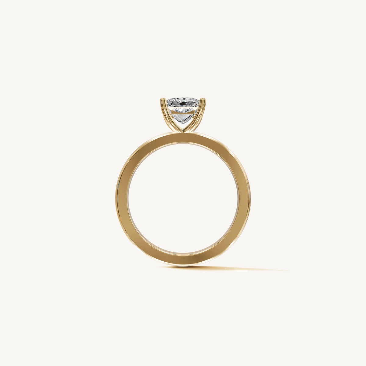 Solitaire 4-Prong Ring with 1ct Princess Diamond 