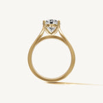 Solitaire Cathedral Ring with 2ct Brilliant Diamond 