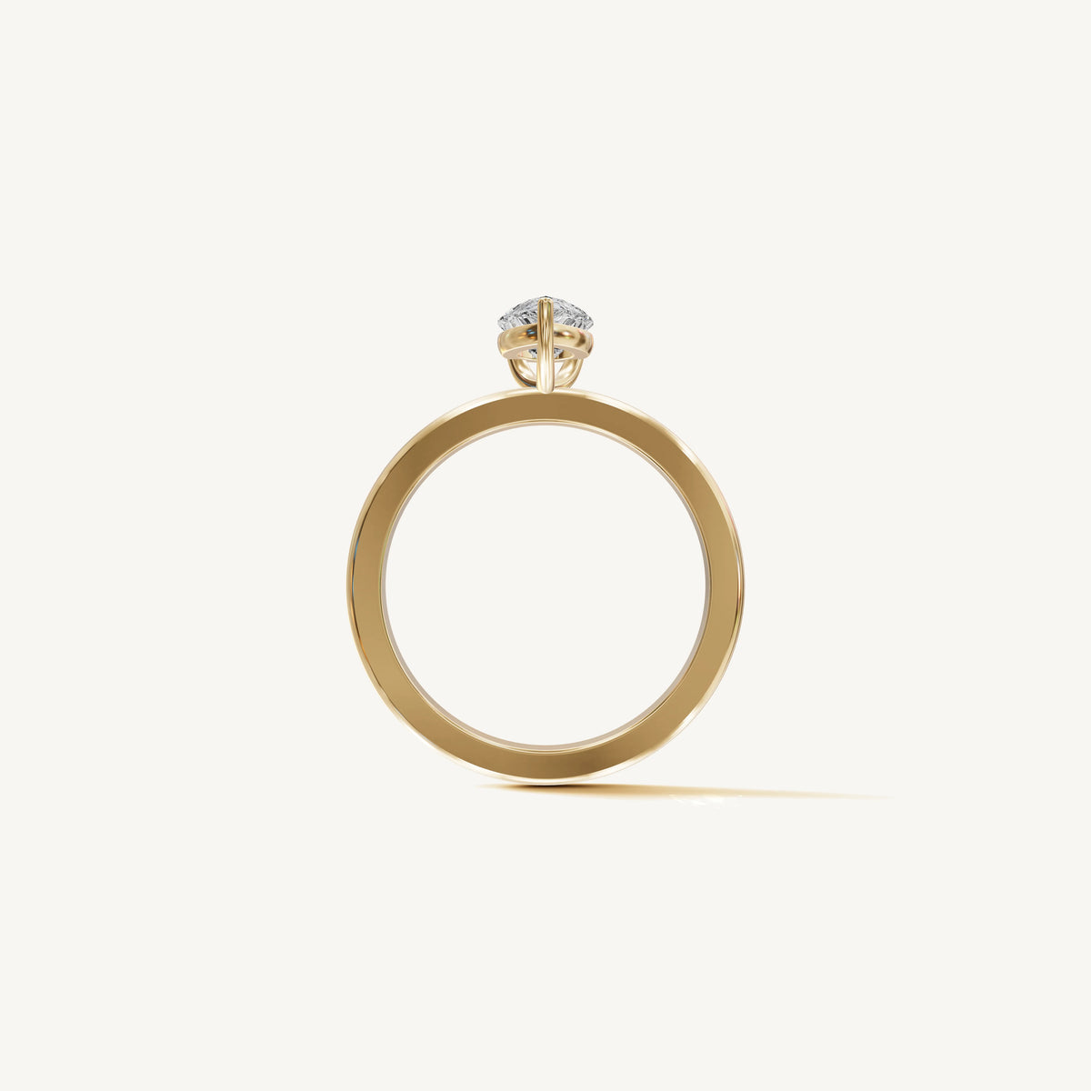 Solitaire 4-Prong Ring with 0.75ct Pear Diamond 