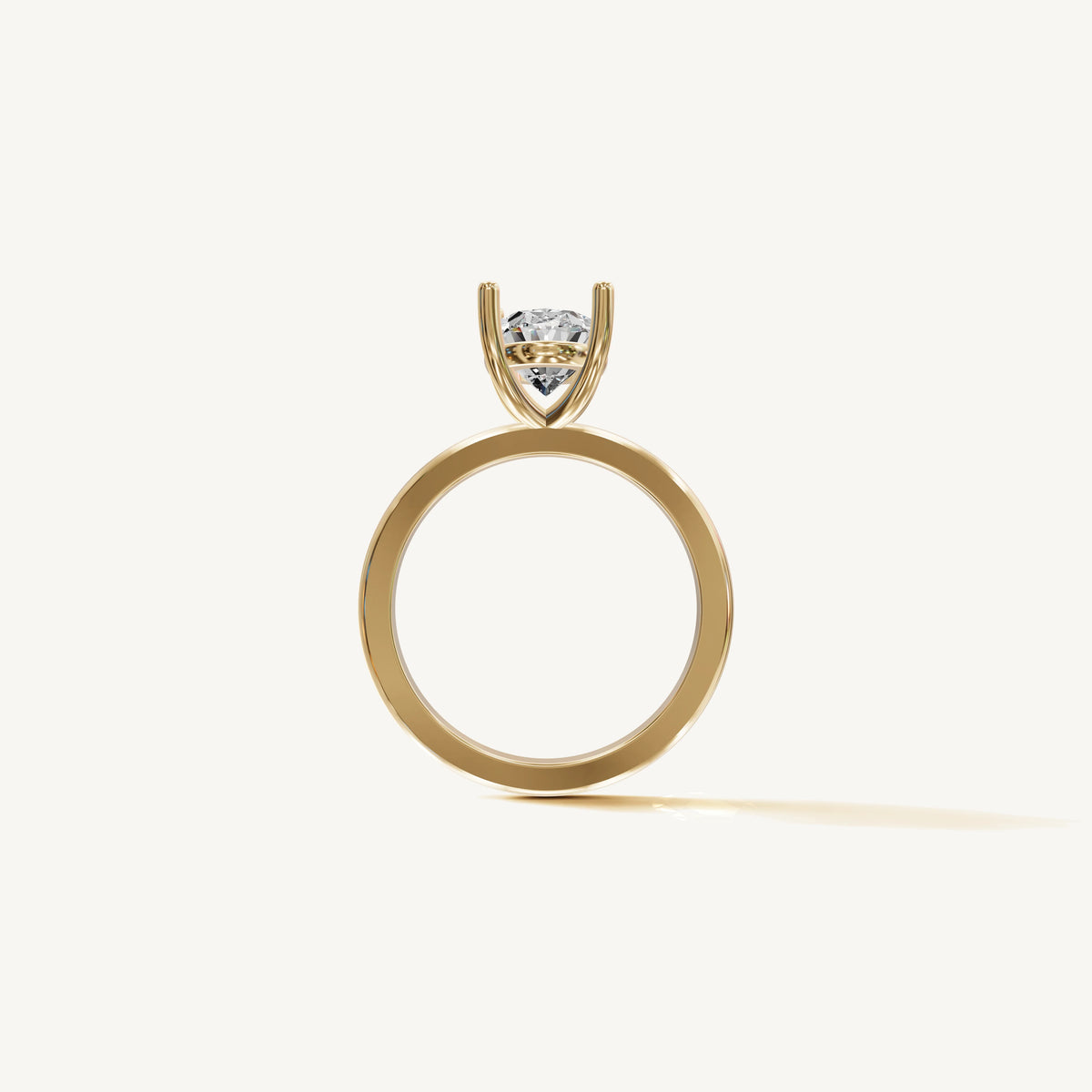 Solitaire 4-Prong Ring with 2ct Oval Diamond 