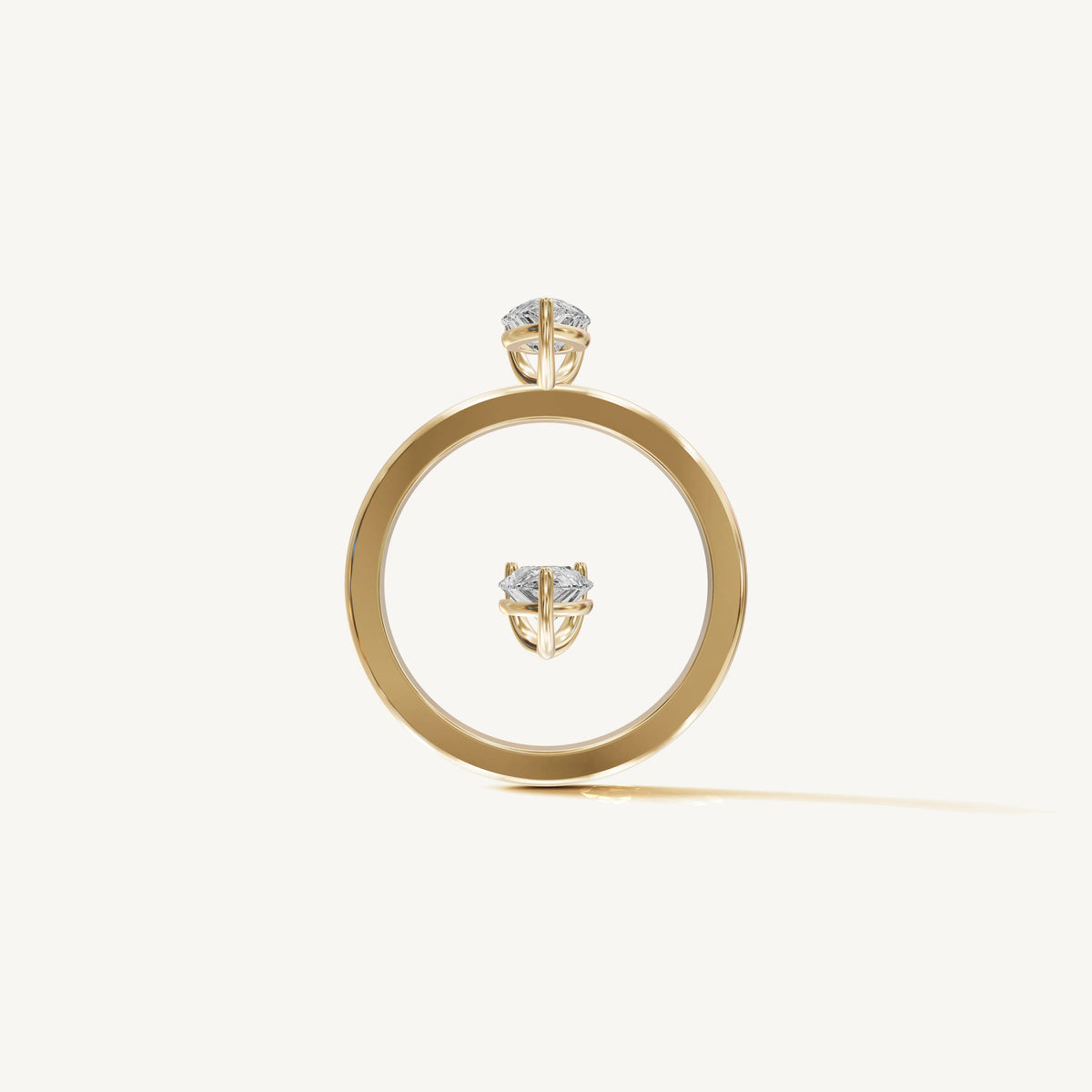 Solitaire 4-Prong Ring with 0.5ct Pear Diamond 
