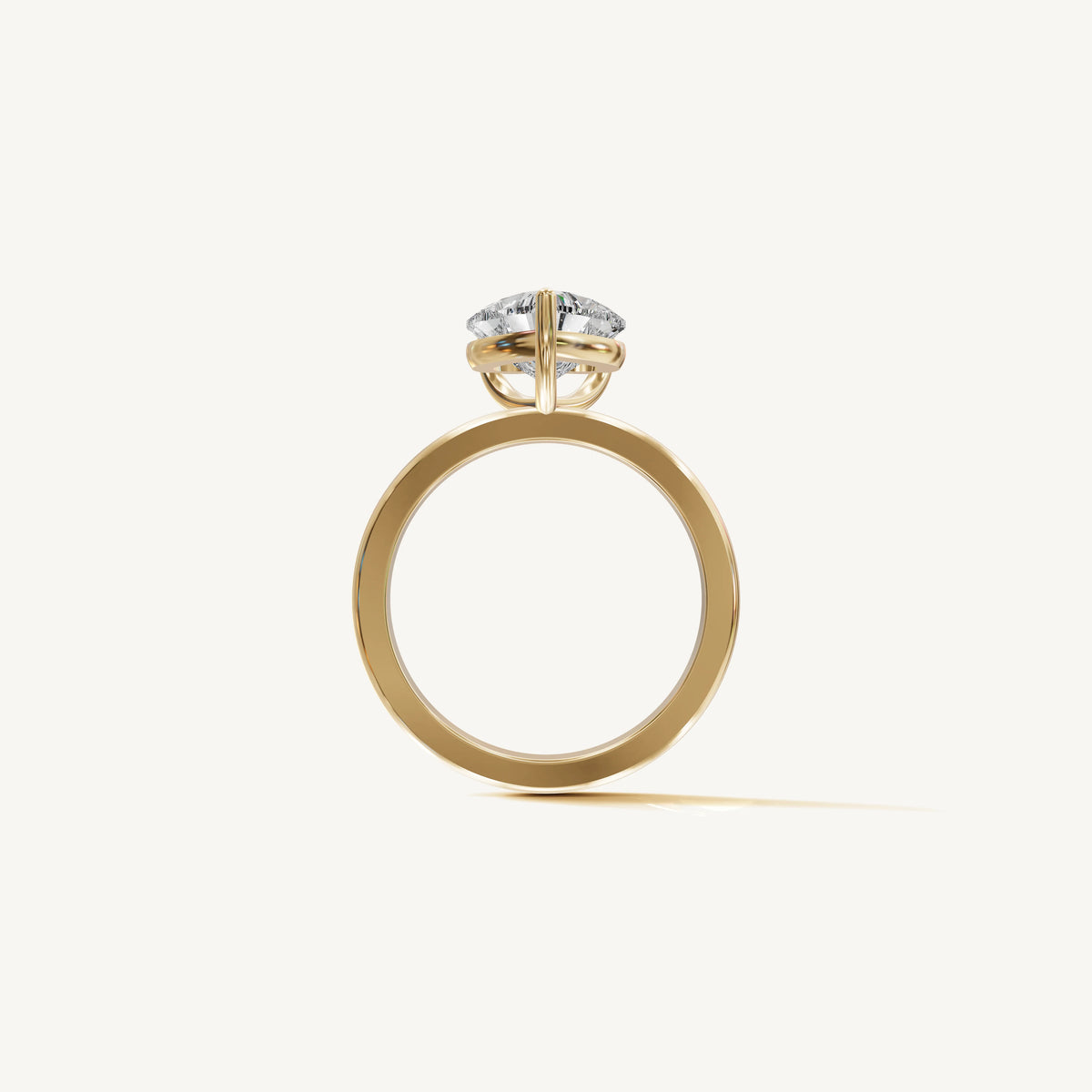 Solitaire 4-Prong Ring with 2ct Heart Diamond 
