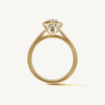 Solitaire Bezel Ring with 2ct Oval Diamond 
