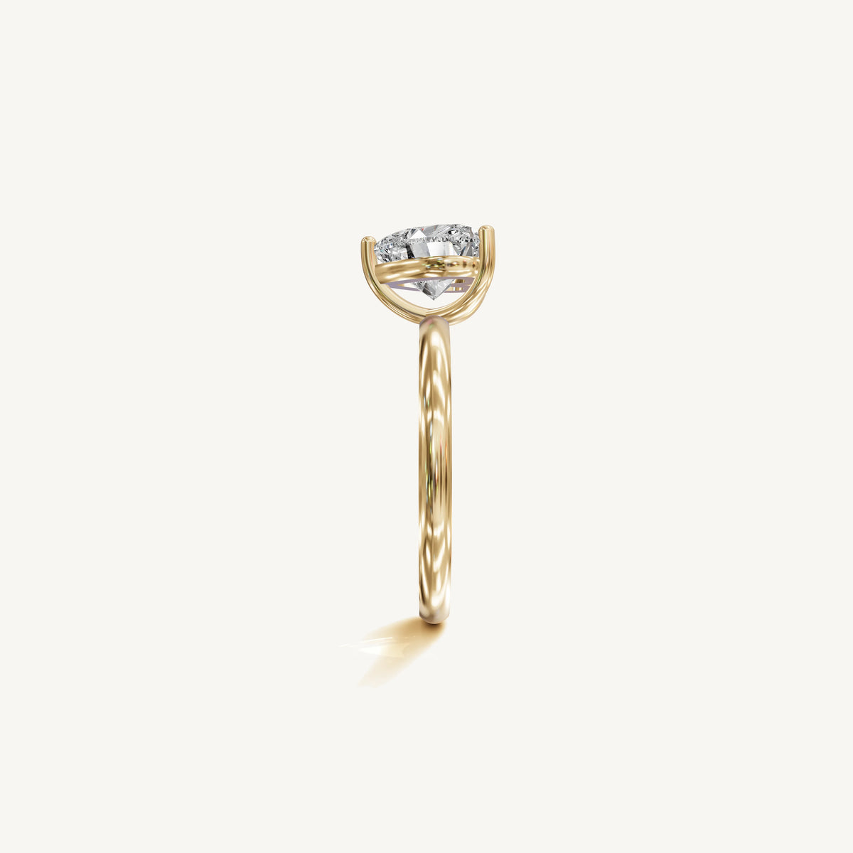 Solitaire 4-Prong Ring with 2ct Heart Diamond 