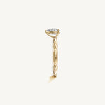 Solitaire 4-Prong Ring with 0.75ct Pear Diamond 