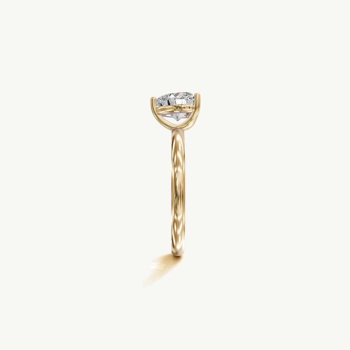 Solitaire 4-Prong Ring with 1.5ct Heart Diamond 