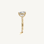 Solitaire 4-Prong Ring with 3ct Heart Diamond 