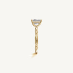 Solitaire 4-Prong Ring with 1.5ct Emerald Diamond 