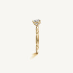 Solitaire 4-Prong Ring with 1ct Heart Diamond 