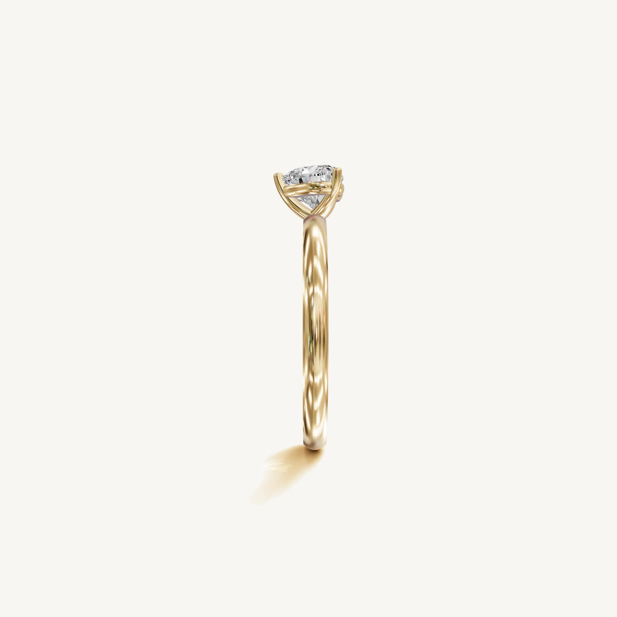 Solitaire 4-Prong Ring with 1ct Heart Diamond 