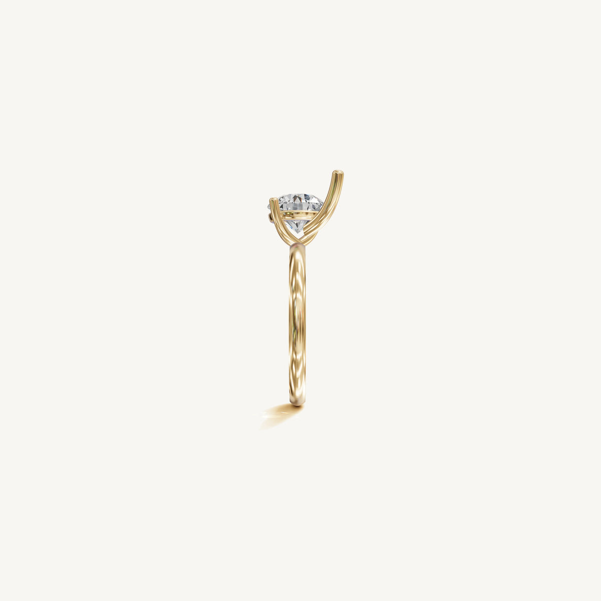 Solitaire 4-Prong Ring with 2ct Brilliant Diamond 