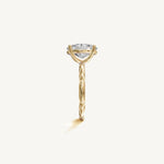 Solitaire 4-Prong Ring with 3ct Oval Diamond 
