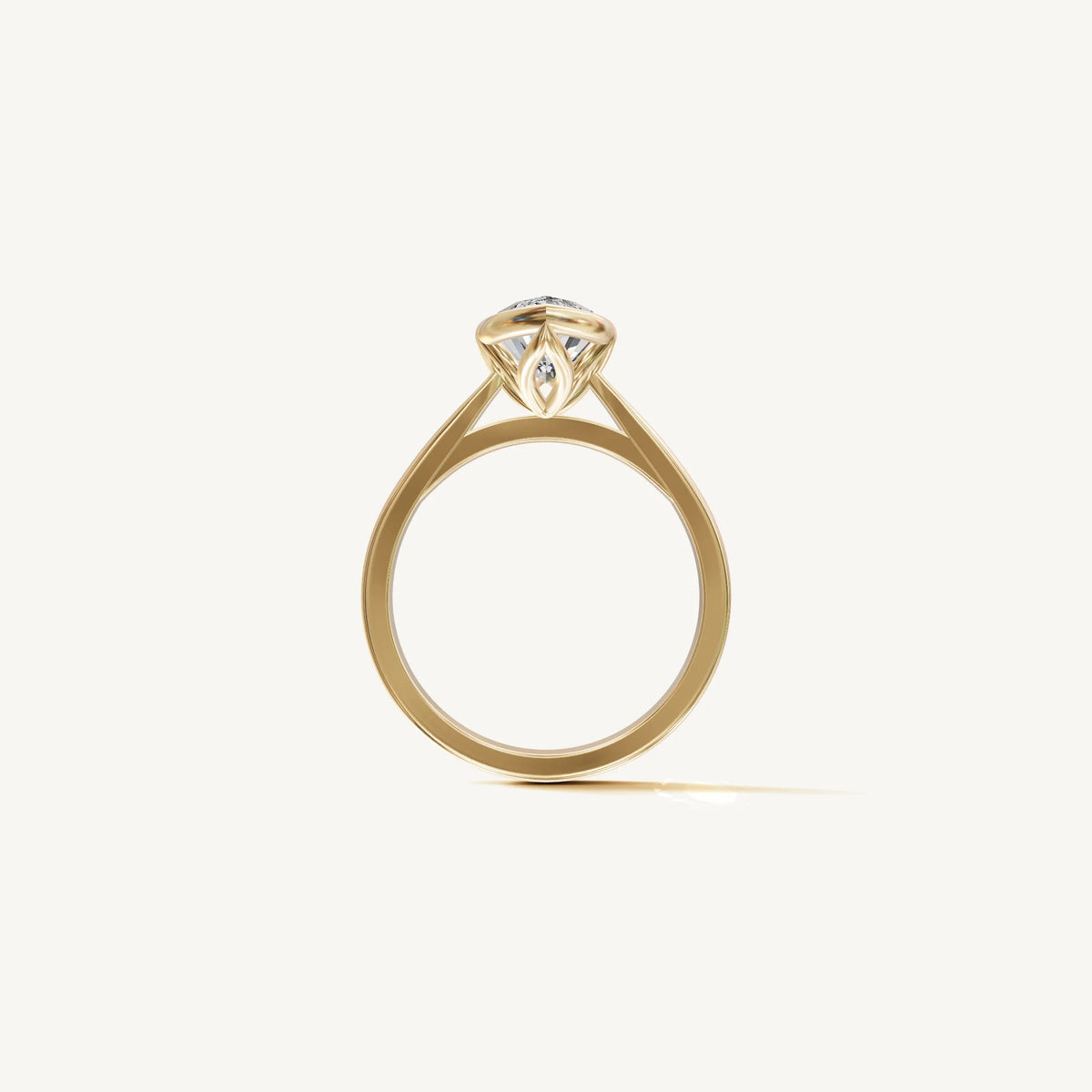 Solitaire Bezel Ring with 3ct Marquise Diamond 