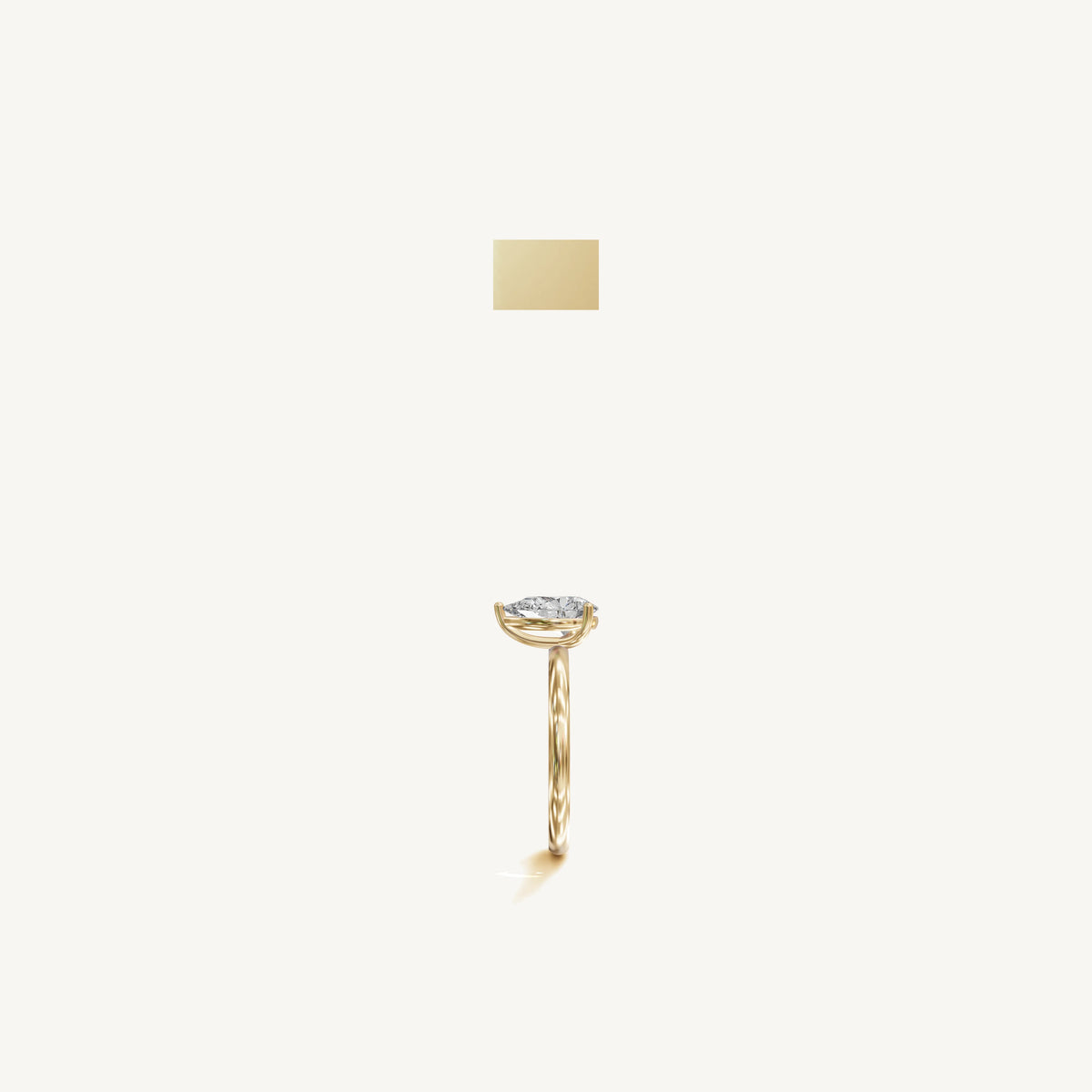Solitaire 4-Prong Ring with 1.5ct Pear Diamond 