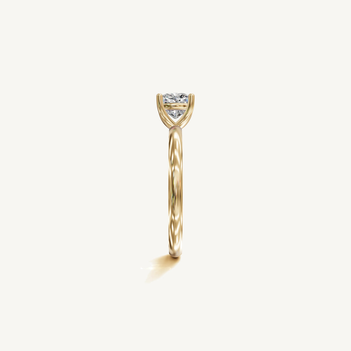 Solitaire 4-Prong Ring with 1ct Cushion Diamond 