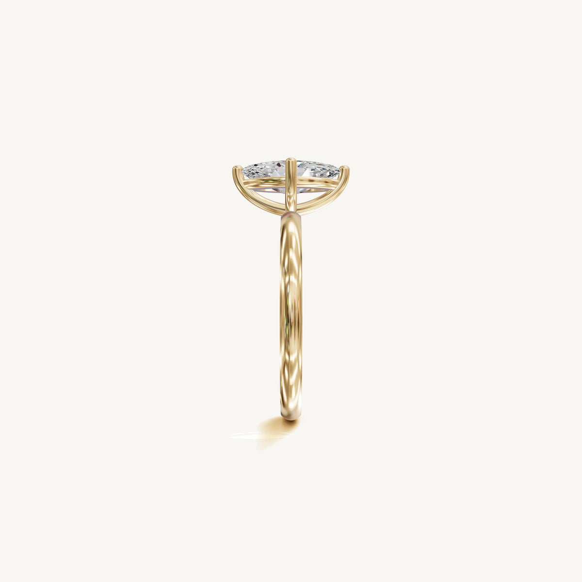 Solitaire 4-Prong Ring with 1ct Marquise Diamond 