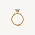 Solitaire Cathedral Ring with 2ct Emerald Diamond 