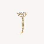 Solitaire 4-Prong Ring with 3ct Pear Diamond 
