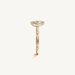 Solitaire 4-Prong Ring with 0.75ct Marquise Diamond 